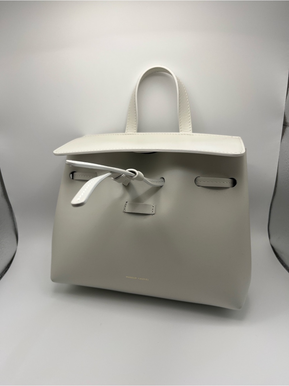 Mansur Gavriel Small Lady Leather Bag White Bianca Crossbody
